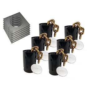 CHAMP® Floor Anchor Pot and Instant Floor Plate for New Floors – 6 Each