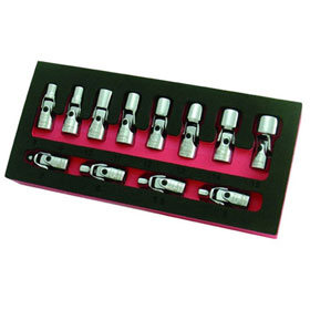 Astro Pneumatic 12-pc. 1/4" Drive 6pt Metric Flex Socket Set - 7412
