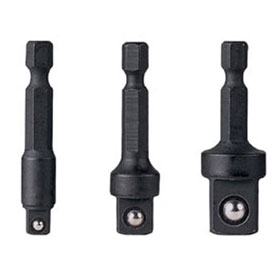Grey Pneumatic 3 Piece 1/4" Hex to Square Socket Adapter Set - GRY-1403HA